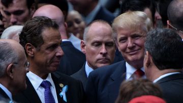 Cuomo y Trump en ceremonias 9/11 de 2016.