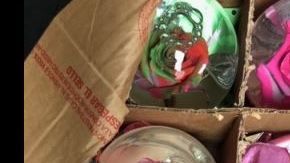 Los globos de vidrio.