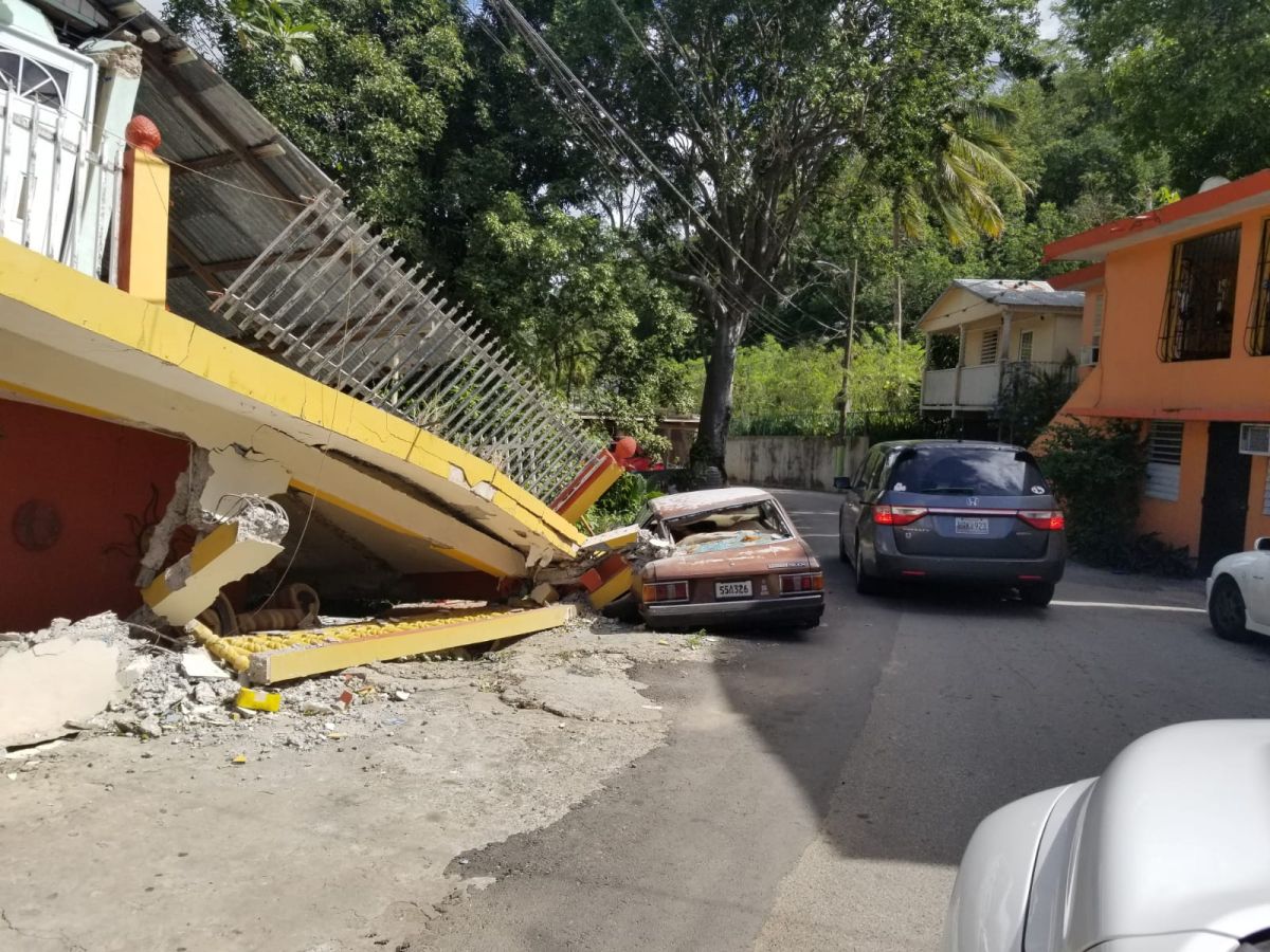 Una casa destruida en el Sur de Puerto Rico como resultado del sismo del pasado 7 de enero.