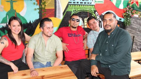Algunos de los integrantes del Sindicato de Raperos