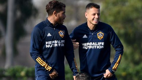 La nueva dupla del Galaxy se divierte en su tiempo libre.