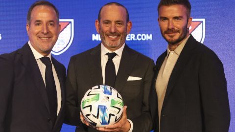 De izq. a dcha.: Mas Santos, Garber y Beckham.