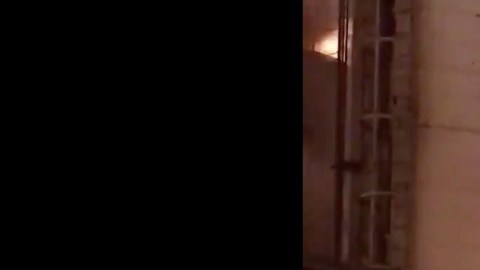 El incendio en la refinería.
