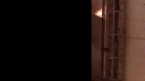 El incendio en la refinería.