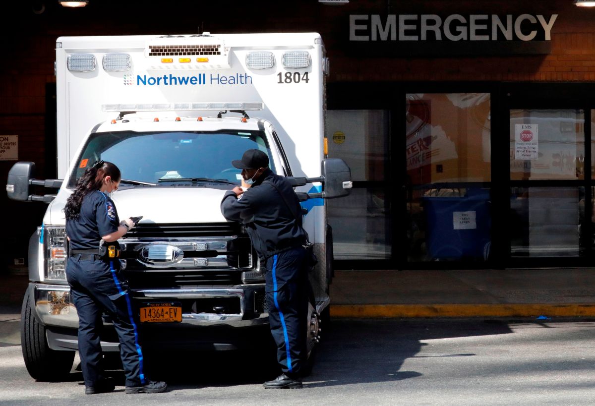 Entrada a urgencias del Hospital Bellevue en Nueva York, 2020.