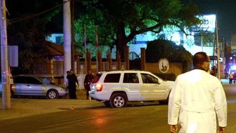 Escena del crimentarde en el hospital.