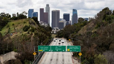 Los Ángeles durante la cuarentena parecía una ciudad fantasma.