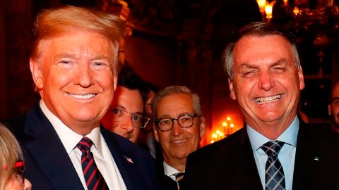 Trump y Bolsonaro el 7 de marzo en Mar-a-Lago, Palm Beach.