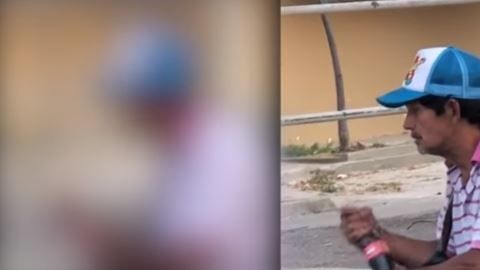 El hombre fue captado en in fraganti.