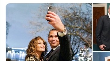 Sonrisas y tragos anoche en Gracie Mansion