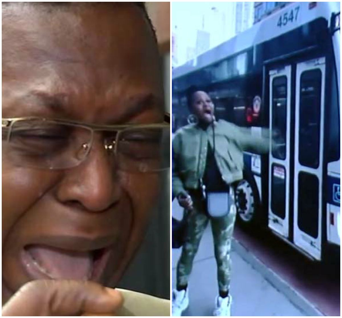 El conductor de un bus de la MTA no pudo contener el llanto en la entrevista con Eyewitness News.