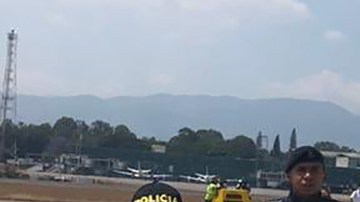 Gilberto Jordan al llegar a Guatemala.