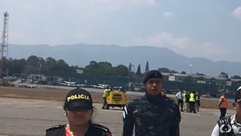 Gilberto Jordan al llegar a Guatemala.
