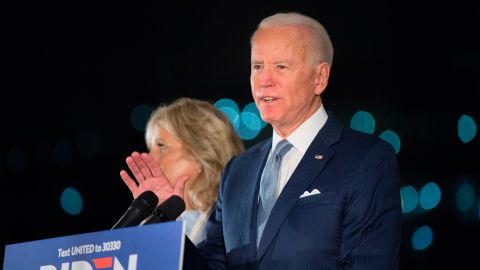 Joe Biden luego de ganar en Michigan.