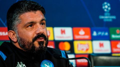 Genaro Gattuso, en su tiempo como director técnico del Napoli.