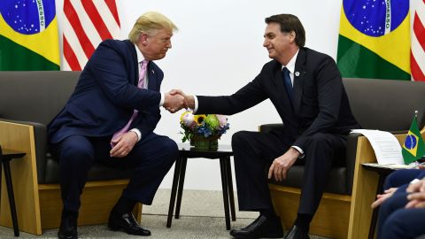 El presidente Donald Trump con su homólogo brasileño, Jair Bolsonaro, en una imagen de archivo.