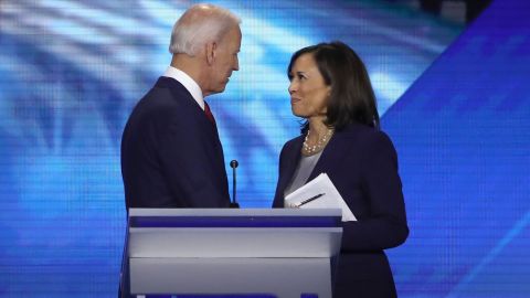 Kamala Harris apoyó recientemente a Biden