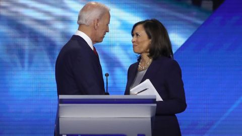 Kamala Harris apoyó recientemente a Biden