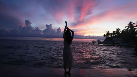 Una fotografía de archivo de una mujer en Key West.