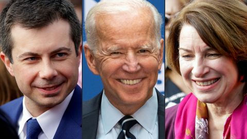 Pete Buttigieg y Amy Klobuchar apoyan la candidatura demócrata de Joe Biden.