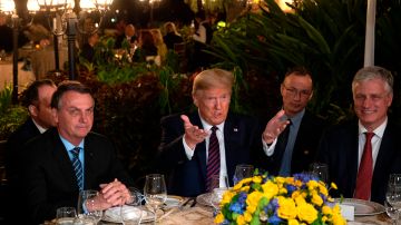 El presidente Trump se reunió con Jair Bolsonaro (izquierda) en Florida.