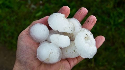 Las piedras de granizo grandes son muy peligrosas.