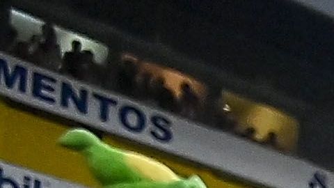 Un sector de la tribuna no siguió la dinámica.