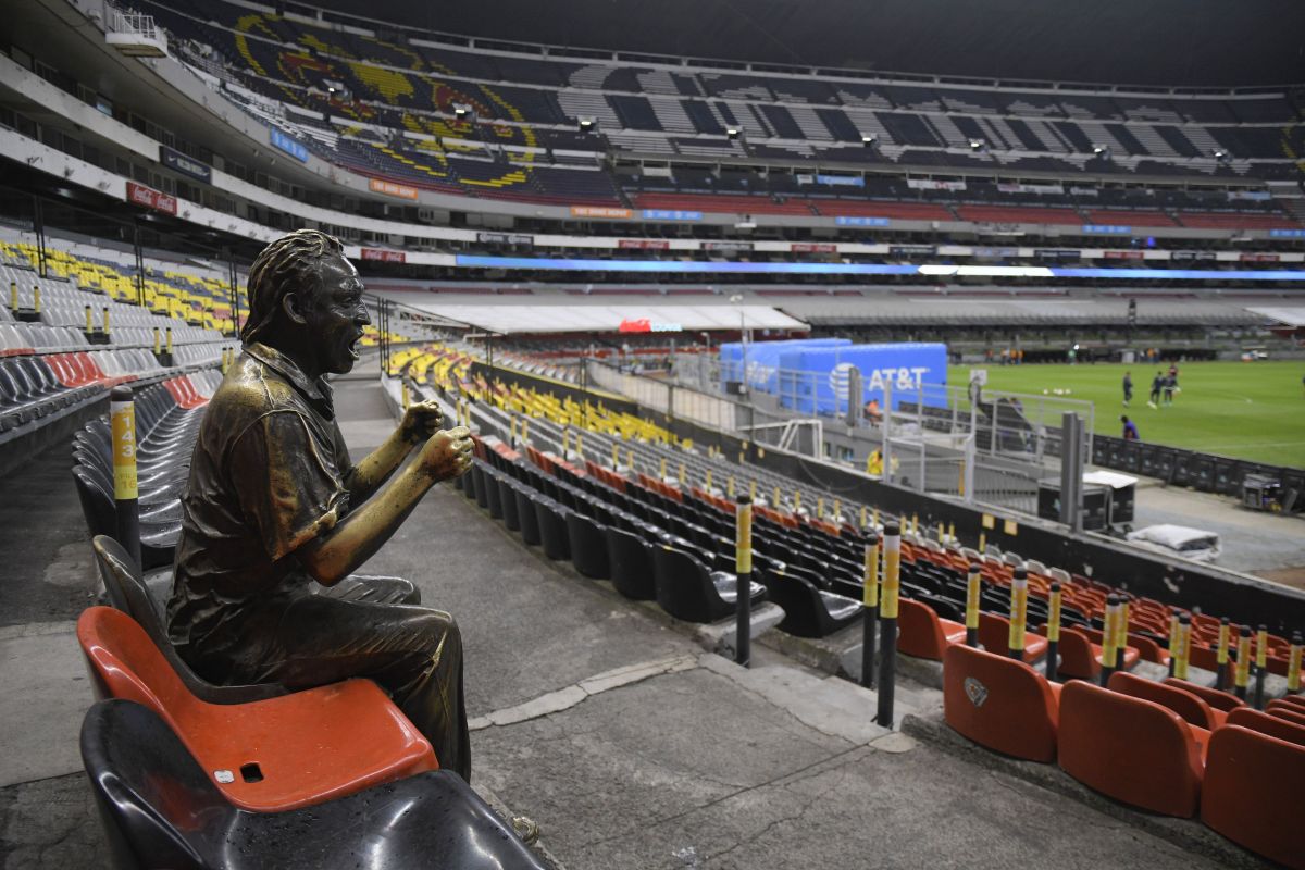 El Estadio Azteca lució vacío en la jornada 10 del Torneo Clausura 2020.