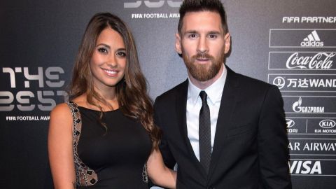 Antonela Roccuzzo y Lionel Messi.