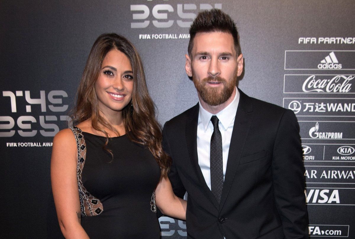 Antonela Roccuzzo y Lionel Messi.