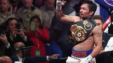 Manny Pacquiao se convirtió en campeón mundial welter de la AMB a los 40 años de edad.