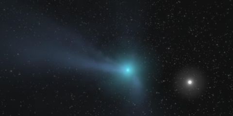 Un cometa a medida que se acerca al sistema solar interior.