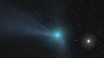 Un cometa a medida que se acerca al sistema solar interior.