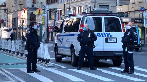 Presencia policial en Times Square.