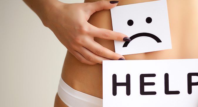 Mujer con dolor en las relaciones sexuales
