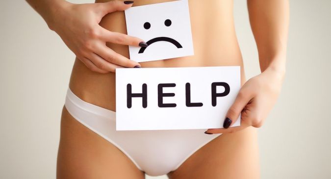 Mujer con dolor en las relaciones sexuales