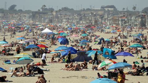 La playa de Newport Beach el fin de semana.