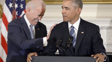 El exvicepresidente Joe Biden y el expresidente Barack Obama.