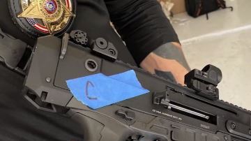 Una de las armas decomisadas.