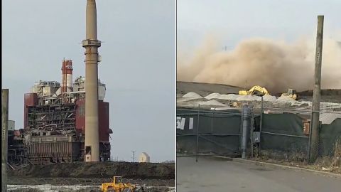 La planta de carbón demolida.