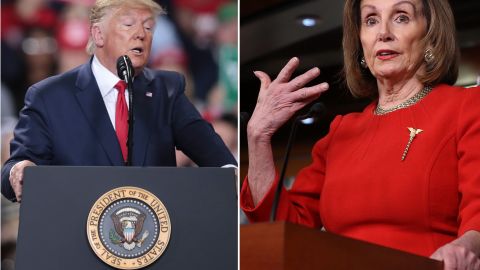 El presidente Donald Trump y la presidenta de la Cámara, Nancy Pelosi.