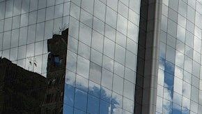 Las calles vacías de Sao Paulo a causa de la cuarentena.