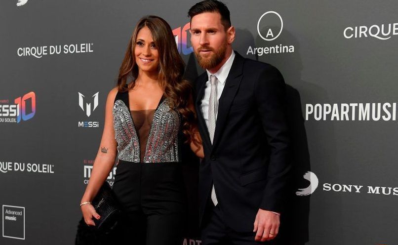 Messi y Antonela.