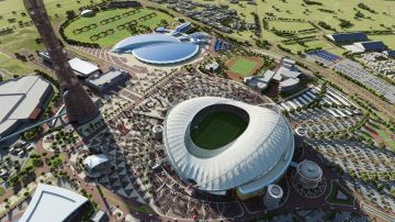 El Khalifa Stadium, una de las sedes del Mundial de Qatar 2022.