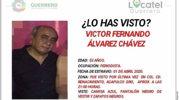 Víctor Fernando Álvarez desapareció el 2 de abril.