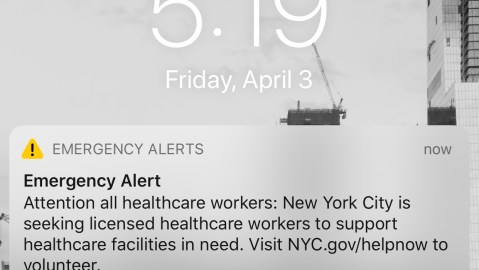 Alerta recibida en todos los celulares de Nueva York.