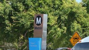 Una unidad de transporte público de LA Metro en servicio. Foto de archivo.