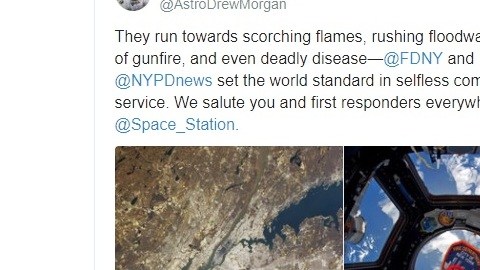 Logo de FDNY en el espacio