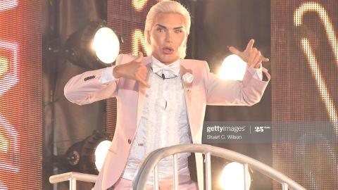 BOREHAMWOOD, ENGLAND - AUGUST 16:  Rodrigo Alves, aka Human Ken Doll, enters the Celebrity Big Brother house at Elstree Studios on August 16, 2018 in Borehamwood, England.  (Photo by Stuart C. Wilson/Getty Images)