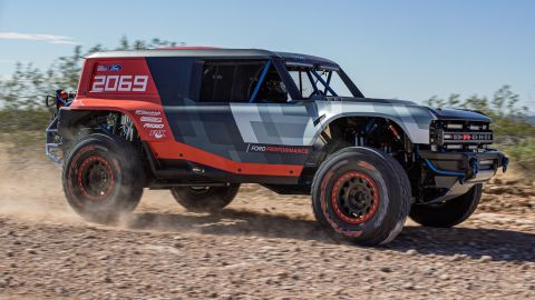 Ford’s Bronco R race prototype debuts in the desert to celebrate 50th anniversary of Rod Hall’s historic Baja 1000 win, an overall victory in a 4x4 that’s never been duplicated in 50 years.